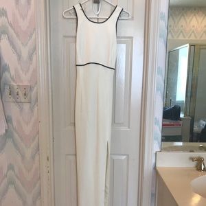 White and Black Evening Gown